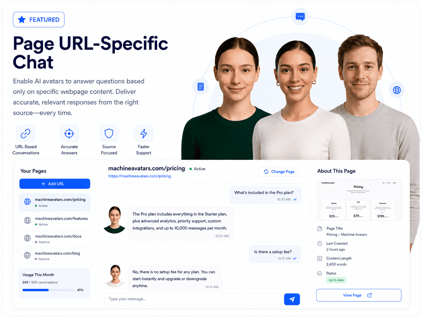 Page URL-Specific Chat