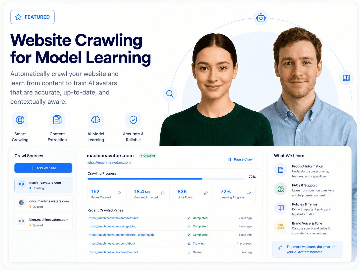 Website Crawling for Model Learning
